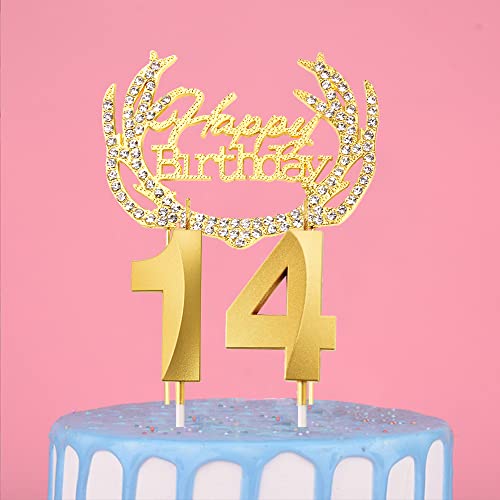 Comprar Catálogo Velas 14 Cumpleaños Número Vela Cumpleaños Dorado Velas Pastel Número 14 Velas Número para Pastel Decoración Pastel oro para Celebración Aniversario Boda Top Precio 2024 | regaloscumple.com