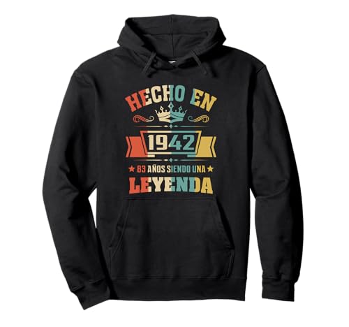 Comprar Cumpleaños 83 Años Promoción Hecho En 1942 Leyenda Sudadera con Capucha Rebajas 2025 | regaloscumple.com