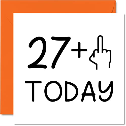 Comprar Tarjeta cumpleaños 28 Regalos años divertida mujer dedo medio tarjetas cumpleaños groseras hombres tarjetas felicitación cumpleaños 145 mm x 145 mm tarjetas broma hija hijo hermana hermano tía tío Top Precio 2024 | regaloscumple.com