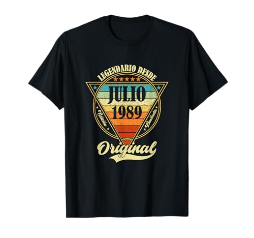 Comprar 35 cumpleaños Nacido en Julio Navidad 1989 Vintage 35 años Camiseta Rebajas 2024 | regaloscumple.com