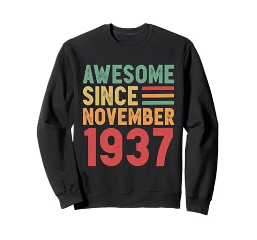 Comprar Impresionante regalo 90 cumpleaños desde Ideas para regalar noviembre 1937 Sudadera Ofertas 2025 | regaloscumple.com