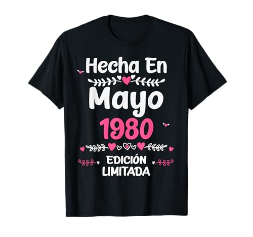 Consigue ahora 43 Años Regalo Cumpleaños 1980 Mujer 43 Años Mayo Camiseta Top Catálogo Precio 2024 | regaloscumple.com
