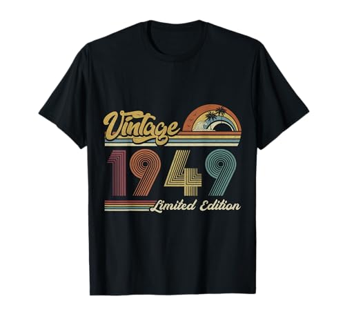 Consigue ahora Born In 1949 Vintage 1949 Catálogo Cumpleaños Camiseta Ofertas 2025 | regaloscumple.com