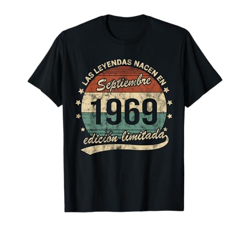 Consigue ahora Las Leyendas Nacen En Septiembre 1969 Hombre o Mujer Retro Camiseta BlackFriday Rebajas 2025 | regaloscumple.com