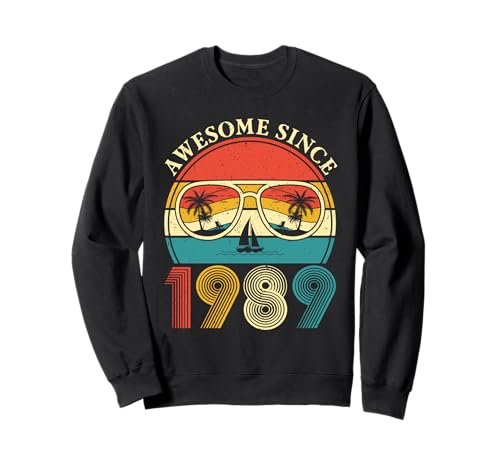 Comprar Awesome Since 1989 Vintage 1989 Classic Year Retro Birthday Sudadera Top BlackFriday Precio 2024 | regaloscumple.com