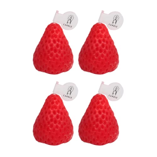 Consigue ahora Velas aromáticas fresa Cumpleaños (pack 4 velas) - Vela roja perfumada en forma fresa - Velas hechas con cera soja 100% natural - Velas para cumpleaños comuniones bodas fiestas eventos… Rebajas 2024 | regaloscumple.com