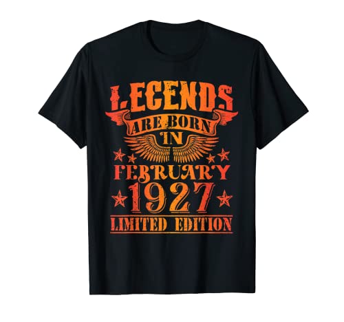 Comprar Cumpleaños Febrero 1927 Edición Limitada Regalo February Promoción Camiseta Rebajas 2025 | regaloscumple.com