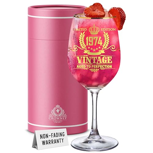 Consigue ahora CROWNLY CRYSTAL® 50 Cumpleaños Copas De Vino Regalos 50 Cumpleaños Mujer Decoración 50 Años Cumpleaños Regalos Personalizados Regalo Cumpleaños Mujer Regalos Originales Para Mujer 50 Catálogo Años Top Precio 2024 | regaloscumple.com