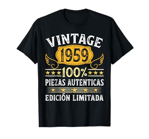 Consigue ahora 65 Años Cumpleaños Hombres Mujeres Vintage 1959 Regalos Camiseta Ofertas 2024 | regaloscumple.com