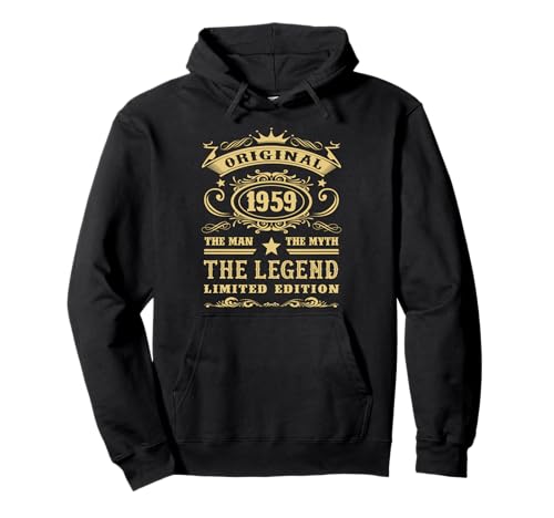 Consigue ahora Original 1959 The Legend Vintage Cumpleaños Sudadera con Capucha Top Catálogo Precio 2024 | regaloscumple.com
