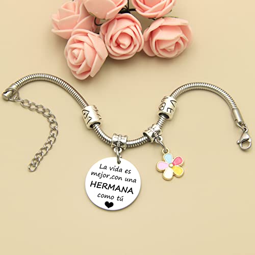 Ofertas en regaloscumple.com Regalo Hermana Pulsera Personalizada Ajustable Hermana Regalos Cumpleaños…