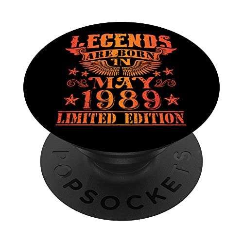 Consigue ahora Cumpleaños Mayo 1989 Ideas para regalar Edición Limitada Regalo Legend May PopSockets PopGrip Intercambiable Rebajas 2025 | regaloscumple.com