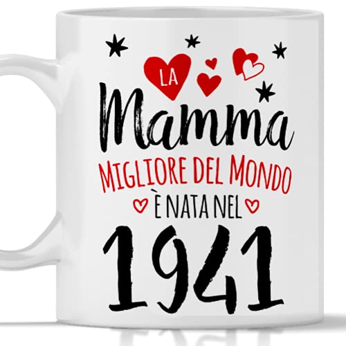 Comprar Tee Design Taza mamá 82 años Idea regalo mujer para cumpleaños La mejor madre del mundo nació en 1941 - Tazas para regalos divertidos - Gadget divertido para ella taza 82 años mujer Cumpleaños Rebajas 2024 | regaloscumple.com