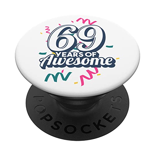 Consigue ahora 69 cumpleaños 69 años increíble cumpleaños 69 años PopSockets Ideas para regalar PopGrip Intercambiable Rebajas 2024 | regaloscumple.com