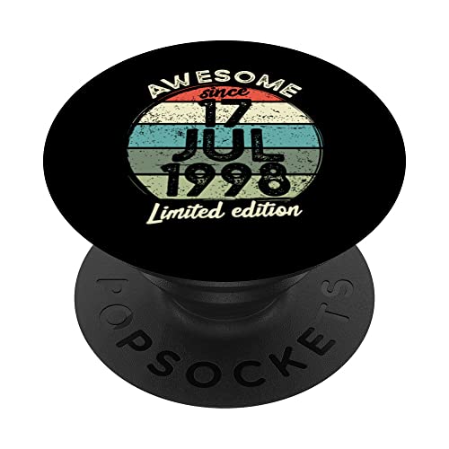 Comprar Camiseta cumpleaños Regalos 25 años 17 julio 1998 25 cumpleaños PopSockets PopGrip Intercambiable Ofertas 2024 | regaloscumple.com