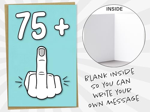 Dónde comprar en España 75 + 1, divertida tarjeta cumpleaños mujeres u hombres 76 años,