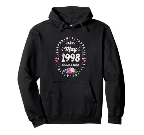 Consigue ahora Cumpleaños Cumpleaños Floral - Las Leyendas nacen en Mayo 1998 Sudadera con Capucha Top Precio 2024 | regaloscumple.com