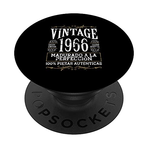 Consigue ahora Vintage 1966 - 55 años Cumpleaños Regalo Cumpleaños Hombre Mujer PopSockets PopGrip Intercambiable Top Precio 2025 | regaloscumple.com