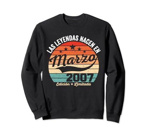 Consigue ahora 17 años Cumpleaños Las Leyendas Regalos nacen en Marzo 2007 Sudadera Top Precio 2024 | regaloscumple.com