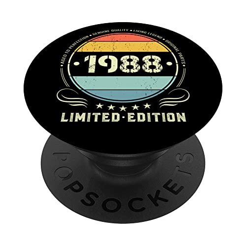 Comprar 1988 Edición limitada 1988 cumpleaños Popsocket para mujeres y hombres PopSockets BlackFriday PopGrip Intercambiable Ofertas 2024 | regaloscumple.com