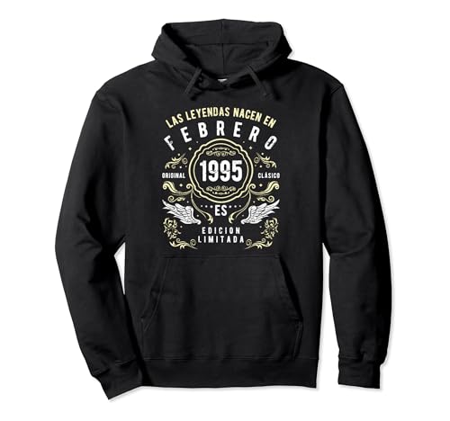 Comprar Las Leyendas Nacen En Febrero 1995 Sudadera con Capucha Promoción Top Precio 2023 | regaloscumple.com