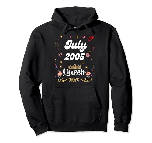Comprar Julio 2005 Reina Desde Julio 2005 Cumpleaños Niña Mujer Sudadera con Capucha Ideas para regalar Rebajas 2024 | regaloscumple.com