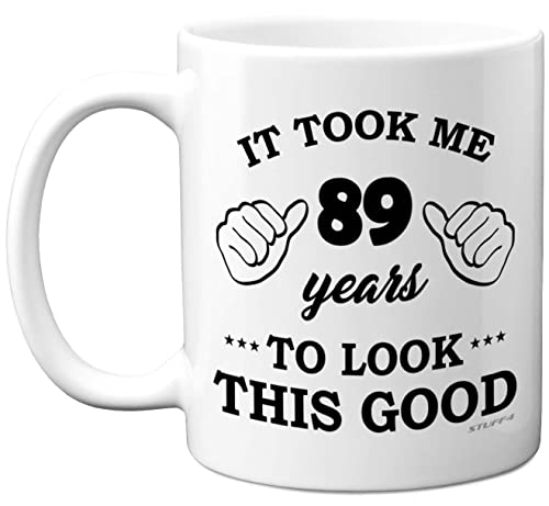 Comprar Stuff4 Regalos cumpleaños 89 para hombres y mujeres Regalos taza cumpleaños para niños 89 años It Took Me 89 Years to Look This Good taza cerámica 11 onzas apta para lavavajillas para su Top Precio 2025 | regaloscumple.com