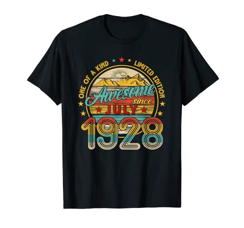 Comprar 93 Cumpleaños Decoración Julio 1928 Hombres Mujeres Catálogo 93 Años Camiseta Rebajas 2024 | regaloscumple.com