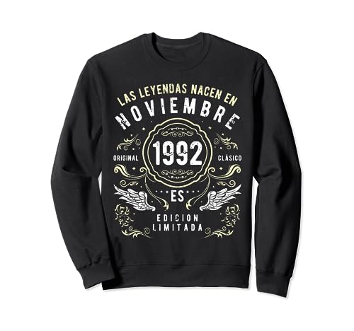 Consigue ahora Las Leyendas Nacen En Noviembre 1992 Navidad Sudadera Top Precio 2024 | regaloscumple.com