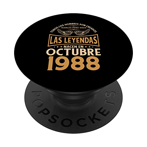 Consigue ahora Cumpleaños Hombre BlackFriday Regalos Las Leyendas Octubre 1988 PopSockets PopGrip Intercambiable Rebajas 2025 | regaloscumple.com