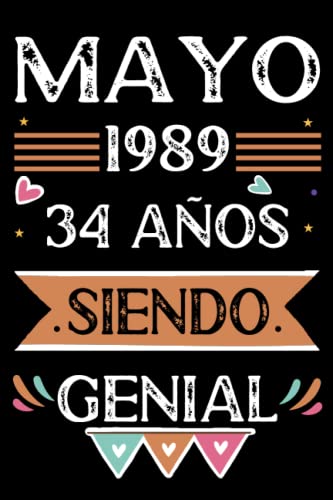 Consigue ahora CUADERNO Mayo 1989 34 Años Siendo Genial: Libro visitas cuaderno 110 páginas felicitaciones idea regalo regalo Para la esposa novia mujer BlackFriday La madre Top Precio 2024 | regaloscumple.com