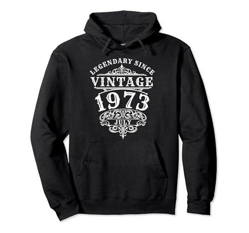 Consigue ahora Nacido en julio 1973 Leyenda Cumpleaños cumpleaños vintage desde julio 1973 Sudadera con Capucha Rebajas 2024 | regaloscumple.com