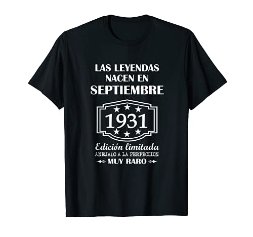 Consigue ahora Las Leyendas nacen en Navidad Septiembre 1931 90° cumpleaños Camiseta Ofertas 2025 | regaloscumple.com