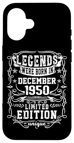 Consigue Regalos ahora Carcasa para iPhone 16 Cumpleaños Diciembre 1950 Edición Limitada Regalo Vintage Ofertas 2025 | regaloscumple.com