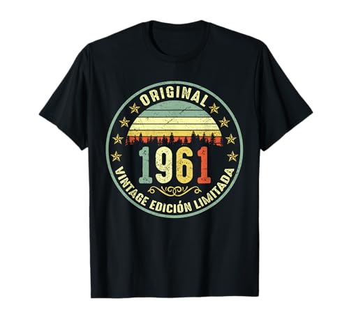 Consigue ahora Original 1961 Vintage Cumpleaños Edición Limitada Cumpleaños 64 Años Camiseta Rebajas 2025 | regaloscumple.com