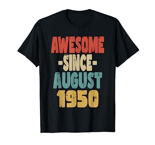 Comprar 1950 cumpleaños vintage retro impresionante Ideas para regalar desde agosto 1950 Camiseta Ofertas 2024 | regaloscumple.com