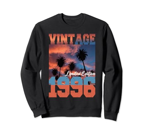 Consigue ahora Vintage 1996 Edición Limitada Palmeras Puesta Cumpleaños sol Cumpleaños 1996 Sudadera Top Precio 2024 | regaloscumple.com
