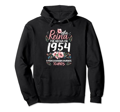 Consigue ahora 70 Años Regalo Cumpleaños Mujer Hecha En 1954 70 Años Sudadera con Capucha Top Promoción Precio 2025 | regaloscumple.com