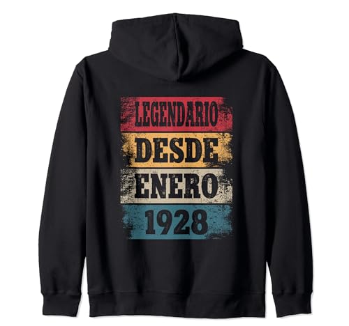 Comprar Legendario Desde Enero 1928 - Cumpleaños 97 Años Sudadera con Capucha BlackFriday Rebajas 2024 | regaloscumple.com