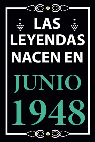 Consigue Ideas para regalar ahora Las leyendas nacen en Junio 1948: Regalo cumpleaños perfecto para hombre y mujer 73 años I Cita positiva humor I Cuaderno diario libro ... I Idea original para el 73 cumpleaños Top Precio 2024 | regaloscumple.com