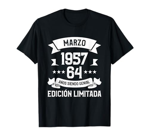 Comprar 64.o Regalo Cumpleaños Leyenda Desde Marzo 1957 Cumpleaños Camiseta Top Precio 2024 | regaloscumple.com