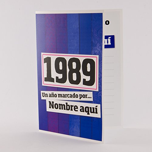 Ofertas en regaloscumple.com Nacimiento, libro la década los 80 con tarjeta personalizada - Regalo