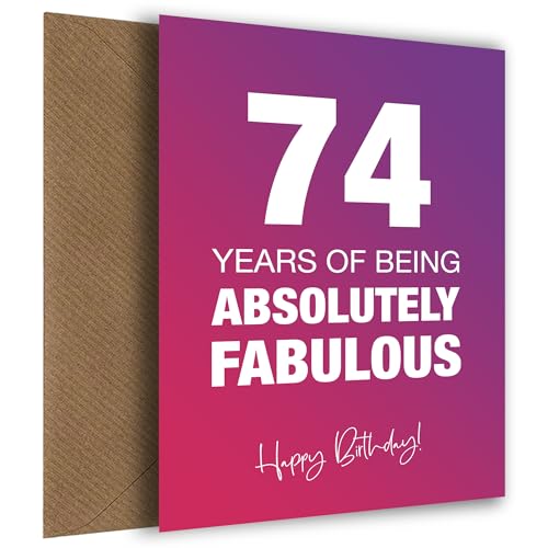 Oferta Fabulosamente tarjeta cumpleaños absolutamente y 74 con cumpleaños, fabulosa,