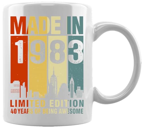 Consigue ahora Vintage Made In 1983 Limited Edition 40 Taza Blanca Promoción De Cerámica Hogar De Oficina De La Taza Del Agua Té Café White Ceramic Mug Rebajas 2024 | regaloscumple.com