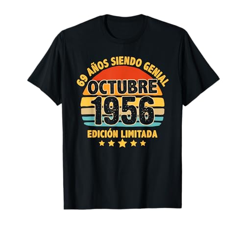 Consigue ahora Octubre 1956 69 Años Hombre Cumpleaños BlackFriday Regalo Octubre 1956 Camiseta Top Precio 2025 | regaloscumple.com