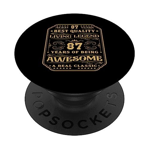 Comprar 87 años siendo Regalos increíble 87 cumpleaños hombre PopSockets PopGrip Intercambiable Top Precio 2025 | regaloscumple.com