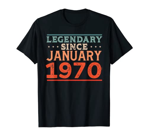 Comprar Legendaria desde enero BlackFriday 1970 Retro Fiesta cumpleaños los 70 Camiseta Ofertas 2024 | regaloscumple.com
