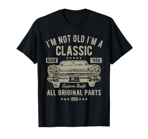 Consigue ahora Divertida camiseta 71 cumpleaños 71 años edad coche clásico nacido Navidad en 1950 Camiseta Top Precio 2024 | regaloscumple.com