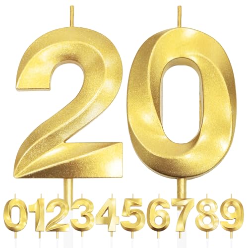 Comprar 20th Vela Cumpleaños con Purpurina Promoción Dorada y Diseño 3D - Número 0 Velas con Números Decoración Tarta Vela Tarta para Fiesta Cumpleaños Aniversario Boda Decoración Fiesta Rebajas 2024 | regaloscumple.com