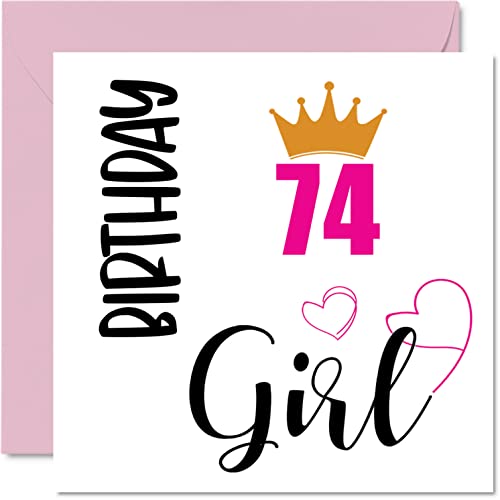 Consigue ahora Tarjeta cumpleaños 74 para mujeres tarjeta cumpleaños para niña tarjetas feliz cumpleaños para mujer 74 años gran abuela niñera madrastra tía 145 mm x 145 mm BlackFriday setenta y cuatro Top Precio 2024 | regaloscumple.com